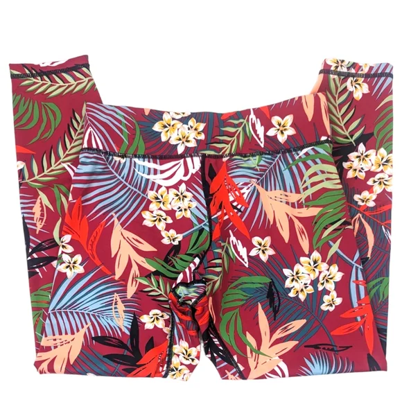 MinkPink Move Tropical Leggings Womens Large Pink Stretch - Picture 5 of 10